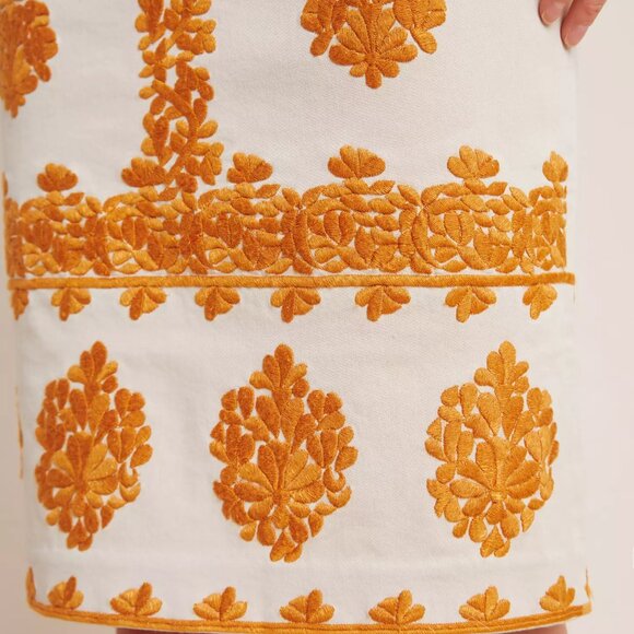 Anthropologie Verona Embroidered Pencil Skirt - Picture 4 of 12